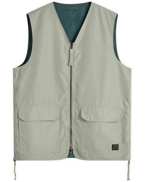 Taion Military Reversible V-Neck Vest - Green