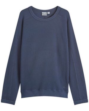 Gramicci Waffle Crew Jumper - Blue