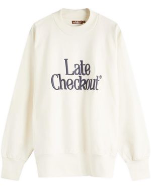 Late Checkout Crewneck Sweatshirt - White