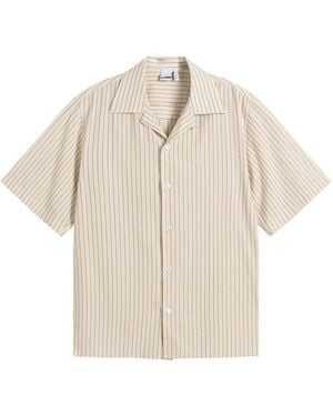 le PERE Stripe Camp Shirt - Natural