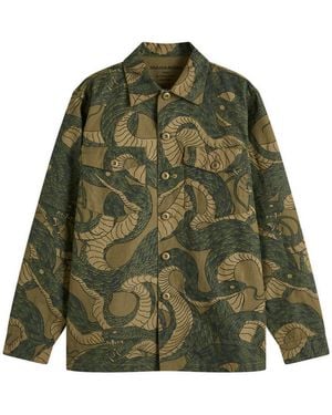 Maharishi Snakeskin Utility Overshirt - Green