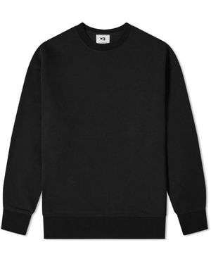 Y-3 3-stripe Terry Crew Sweat - Black