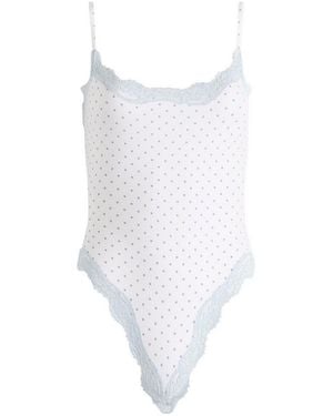 Skims Fits Everybody Lace Cami Bodysuit - White