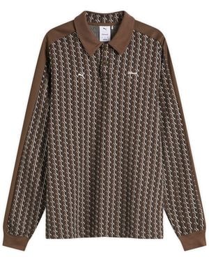 PUMA X Jjjjound T7 Long Sleeve Polo - Brown