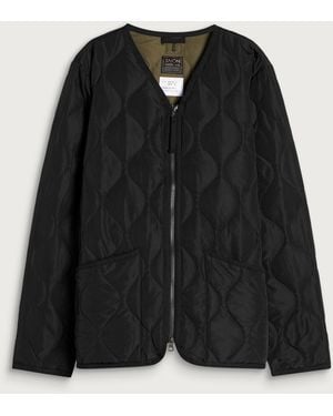 Taion Military Zip V-Neck Down Jacket - Black
