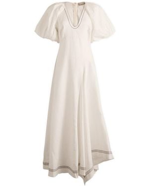 ALÉMAIS Magnolia Midi Dress - Natural