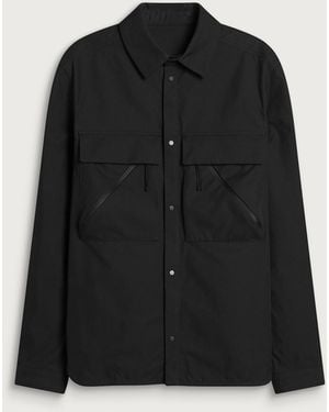 Moncler Brushed Cotton Cargo Shirt - Black
