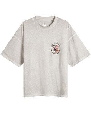 REPRESENT 247 Torch Crop T-Shirt - White