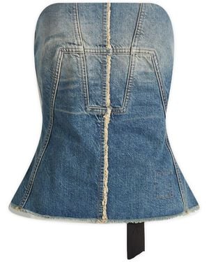 Rick Owens Bustier Top - Blue