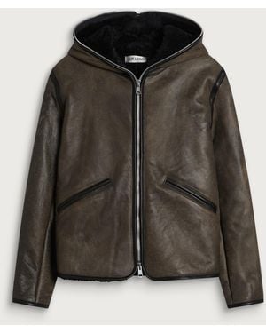 Our Legacy Dry Shearling Full Zip Jacket - Black