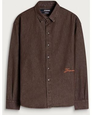 Jacquemus Denim Shirt Jacket - Brown