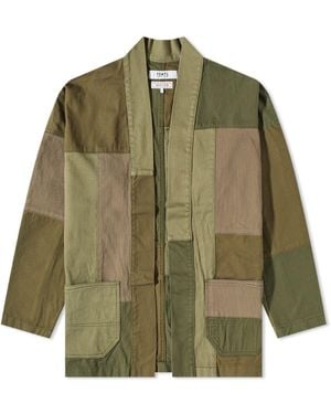 FDMTL Boro Patchwork Haori Jacket - Green
