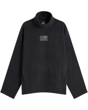 Maison Margiela Mm6 X Salomon High Neck Fleece Jacket - Black