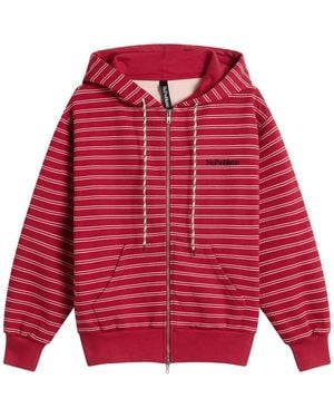 No Problemo Mini Problemo Stripe Zip Hoodie - Red