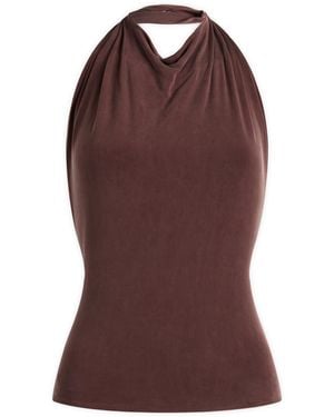 Peachy Den Kylie Halter Top - Brown