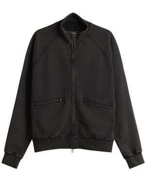 FRIZMWORKS Vintage Dye Zip Sweatshirt - Black
