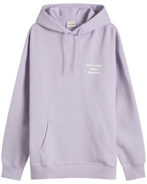 Drole de Monsieur Slogan Hoodie - Purple