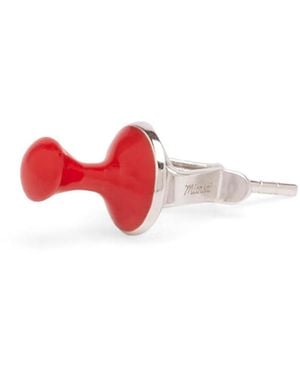 Miansai Tack Enamel Stud Earring - Red
