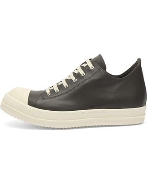 Rick Owens Leather Low Sneaks Shoes - Black