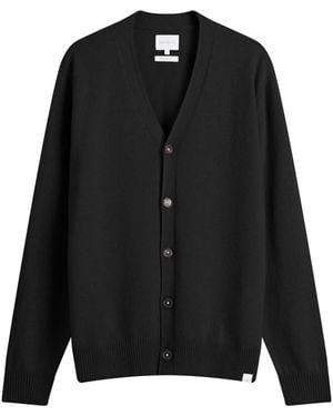 Norse Projects Standard Lambswool Knit Cardigan - Black