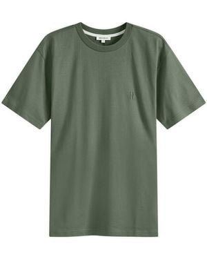 Norse Projects Johannes Organic N Logo T-Shirt - Green