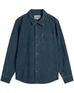 Corridor NYC Cord Long Sleeve Shirt - Blue