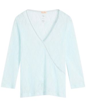 Fruity Booty Lace Wrap Top - Blue