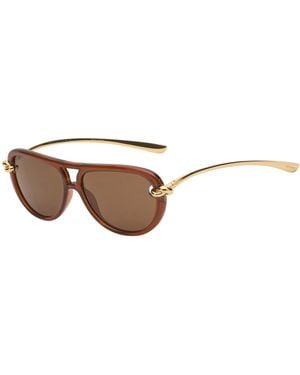 Bottega Veneta Bottega Veneta Bv1418S New Knot Sunglasses - Brown