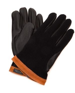 Hestra Deerskin Wool Tricot Gloves - Black