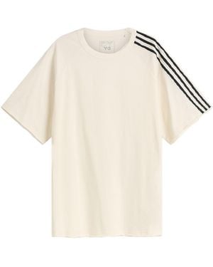 Y-3 Distressed Short Sleeve T-Shirt - Natural