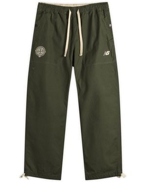 Stone Island X New Balance Loose Reversible Trousers - Green