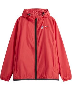 COMME DES GARÇONS PLAY K-Way Emblem Full Zip Jacket - Red