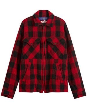Junya Watanabe X Filson Check Zip Overshirt - Red