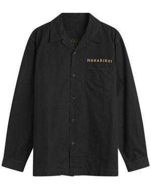 Maharishi Polar Bear Chimera Embroidered Ripstop Shirt - Black