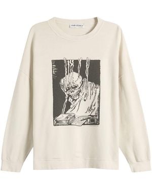 Our Legacy Angry Fan Mail Slack Sweatshirt - White