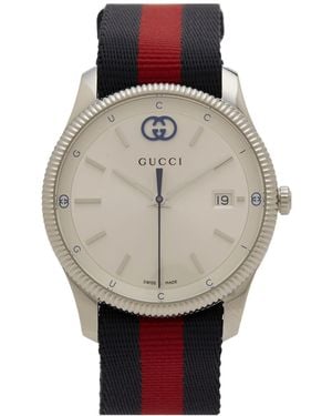 Gucci G-Timeless 38Mm Web Watch - Metallic