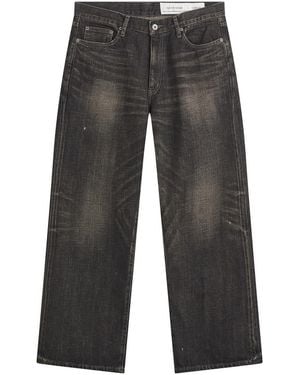 Neighborhood Wide Leg Selvedge Denim Jeans - Grey
