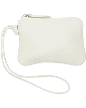 NOTHING WRITTEN Mini Round Coin Purse - White