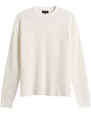 Beams Plus Thermal Long Sleeve T-Shirt - White
