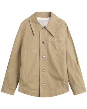 Ami Paris Worker Shirt Jacket - Natural
