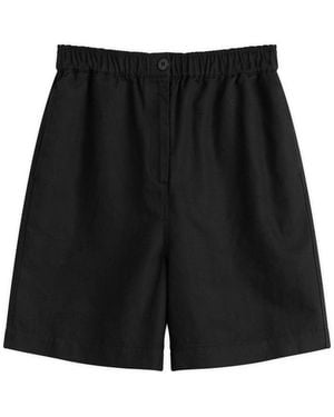 NOTHING WRITTEN Pale Linen Shorts - Black