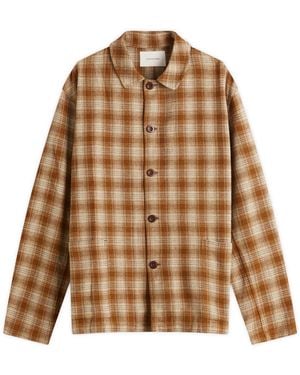 Cafe Mountain Easy Check Jacket - Brown