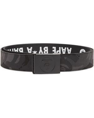 Aape By A Bathing Ape Aape Now Reversible Camo Belt - Black