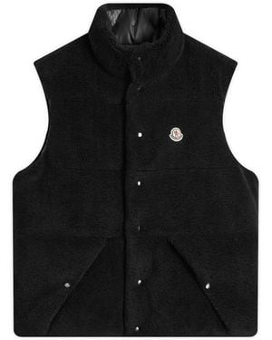 Moncler Colbricon Teddy Fleece Vest - Black