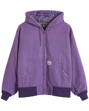 Needles Zipped Work Oxford Jacket - Purple