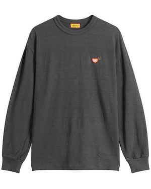 Human Made Multi Heart Graphic Longsleeve T-Shirt - Gray