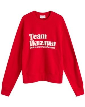 Team Ikuzawa Elbow Patch Logo Sweatshirt - Red