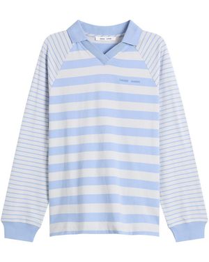 Samsøe & Samsøe Saella Long Sleeve Polo Top - Blue
