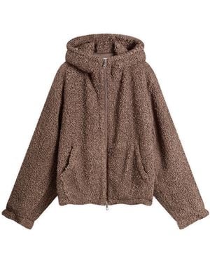 Cole Buxton High Pile Zip Through - Brown