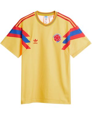 adidas Colombia 1990 Away Jersey Top - Yellow